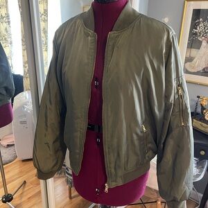 Kendall & Kylie Khaki Bomber Jacket